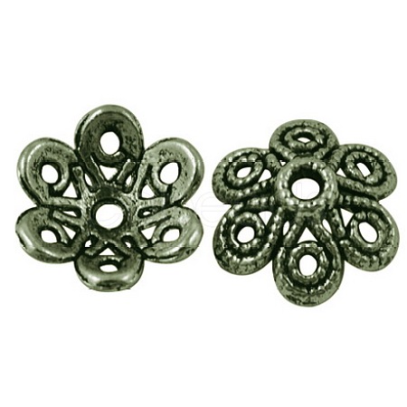 Tibetan Style Alloy Fancy Bead Caps TIBEB-LF10883YKG-AB-FF-1