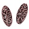 Tibetan Style Filigree Beads,  Rice, Cadmium Free & Lead Free, Red Copper, 24x10x7mm Lead Free