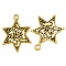 Tibetan Style Pendants, Cadmium Free & Nickel Free & Lead Free, for Jewish, Star of David, Antique Golden, 24x18x3mm, Hole: 1.5mm