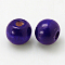 Natural Wood Beads, Lead Free, Dyed, Rondelle, Indigo, 8mm, Hole: 3mm, about 6000pcs/1000g