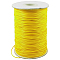 Waxed Polyester Cord, Bead Cord, Yellow, 0.5mm, about 169.51~174.98 Yards(155~160m)/Roll