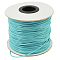 Korean Waxed Polyester Cord, Cyan, 1mm, about 85yards/roll