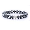 Non-magnetic Synthetic Hematite Beaded Stretch Bracelets BJEW-H584-05-1