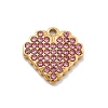 304 Stainless Steel Rhinestone Charms STAS-M092-06G-2