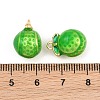 Brass Enamel Pendants KK-CBA6818-12G-3