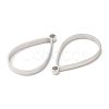 Non-Tarnish 304 Stainless Steel Open Back Bezel Teardrop Pendants STAS-Z040-11B-P-2