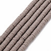 Handmade Polymer Clay Bead Strands CLAY-T002-6mm-52-1