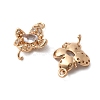 Brass Micro Pave Cubic Zirconia Connector Charms KK-Z103-10KCG-01-3