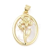 Rack Plating Brass Pave Shell Pendants KK-Z064-28G-02-1