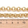 8MM 304 Stainless Steel Textured Double Rolo Chain Necklaces for Women NJEW-G194-05G-01-5