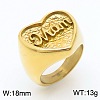 Mother's Day 304 Stainless Steel Finger Rings WGDC005-04-1