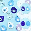 16Pcs 4 Colors Handmade Lampwork Evil Eye Pendants LAMP-FS0001-69-2