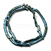 2-Hole Electroplated Synthetic Non-magnetic Hematite Beads Strands G-L613-A01-01C-3