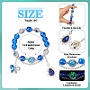 Glass & Alloy Rhinestone Beads Bracelets BJEW-TA00544-4