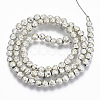 Electroplated Natural Lava Rock Beads Strands G-S352-30A-05-2