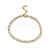 PVD Vacuum Plating 201 Stainless Steel Round Beaded Bracelet for Women STAS-D179-03GP-02-1