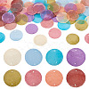 80Pcs 8 Colors Dyed Natural Capiz Shell Connector Charms BSHE-TA0001-21-1