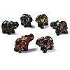 Elephant Assembled Natural Bronzite & Synthetic Imperial Jasper Model Ornament G-N330-62-2