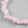 Unisex Chip Natural Rose Quartz Beaded Stretch Bracelets BJEW-S143-25-3