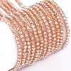 Electroplate Glass Beads Strands X-EGLA-F149-PL-02-1