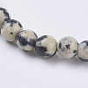 Natural Dalmation Jasper Beads Strands X-G-G515-4mm-06-3