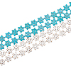 SUPERFINDINGS 4 Strands 2 Colors Ocean Theme Synthetic Turquoise Beads Strands G-FH0001-93-1