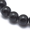 Synthetic Black Stone Bead Stretch Bracelets X-BJEW-K212-A-032-3