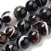 Natural Striped Agate/Banded Agate Beads Strands G-S259-04A-12mm-1