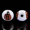 Halloween Theme Printed Natural Wood Beads WOOD-TAC0021-22A-1