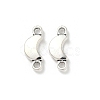 Tibetan Style Alloy Crescent Moon Connector Charms TIBE-S324-09AS-1