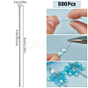500Pcs Brass Flat Head Pins KK-SC0004-46-2