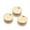 Ion Plating(IP) 304 Stainless Steel Textured Pendants STAS-I098-01-8mm-G-3