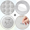 Round Plastic Silver Foil Embossed Picture Stickers DIY-WH20008-004-3