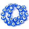 Handmade Evil Eye Lampwork Beads Strands LAMP-R143-04B-2