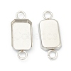 Tarnish Resistant 201 Stainless Steel Cabochon Connector Settings STAS-H143-23P-2