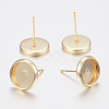 304 Stainless Steel Stud Earring Settings X-STAS-H436-20A-1