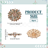 8Pcs 1-Hole Alloy Rhinestone Shank Buttons BUTT-NB0001-96G-2