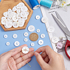 120Pcs 4 Style 4-Hole Natural Shell Buttons FIND-GA0003-28B-4