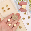 8 Sets Brass Heart Lapel Pin Brooch JEWB-CA0001-34-3