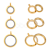 3Pcs 3 Style 304 Stainless Steel Locket Pendants FIND-UN0001-83G-7