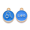Alloy Enamel Pendants X-ENAM-S124-01A-02G-1
