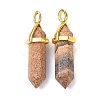 Natural Picture Jasper Pointed Pendants G-G025-01G-39-2
