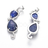 Natural Lapis Lazuli Kitten Pendants G-J386-E12-2