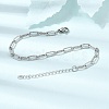 4MM 304 Stainless Steel Textured Paperclip Chain Bracelets for Man and Women SA-CBAB767-13P-2