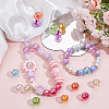 60Pcs 10 Colors Transparent Acrylic Beads MACR-SC0001-29-3