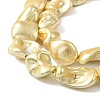 Electroplated Shell Pearl Beads Strands BSHE-A001-01B-3