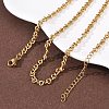 3.8MM 304 Stainless Steel Twisted Chain Necklaces NJEW-P346-02G-3
