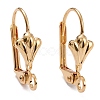 Brass Leverback Earring Findings X-KK-F824-006G-3