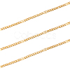 Soldered Brass Coated Iron Curb Chains CH-CJ0001-01A-G-4