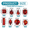 80Pcs 8 Styles Sew on Rhinestone RGLA-TA0001-11B-4
